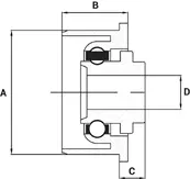 Plastic Roller Bearings Technical Drawing